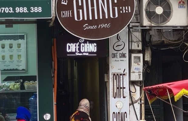 The entrance to Giang Café